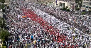 مظاهرات مدينة حماة، سوريا. 23 آب/أغسطس 2011. المصدر: يوتيوب