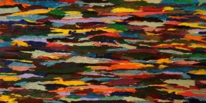 مقطع من لوحة "طبقات إلى السماء" للتشكيلية سحر برهان. نشرت بالأصل على صفحة الفن والحرية