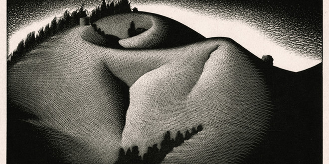 "Hill" - Paul Landacre - Wood Engraving - 1936